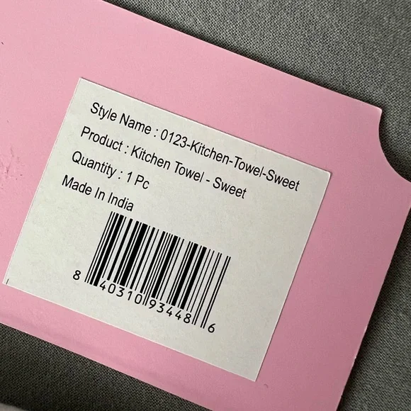 NWT Simply Southern Sweet Pineapple Embroidered Kitchen Tea Towel Pink Yellow - Picture 8 of 9